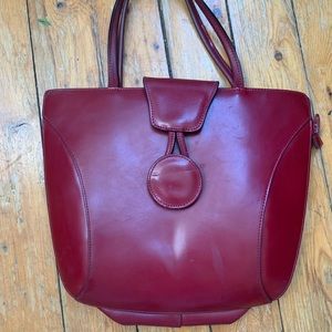 Vintage red leather bag